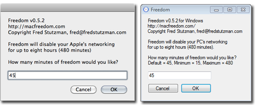 Freedom from Internet for Mac and Windows
