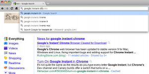 Chrome Instant Search